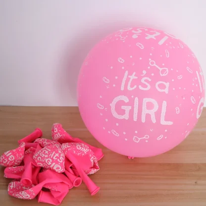 Balon latex It's a girl, 30 cm - imagine 2
