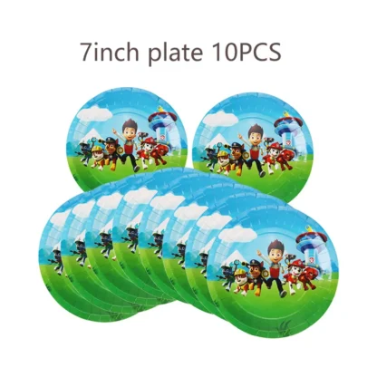 Set 10 farfurii Patrula Catelusilor, 18 cm - imagine 2