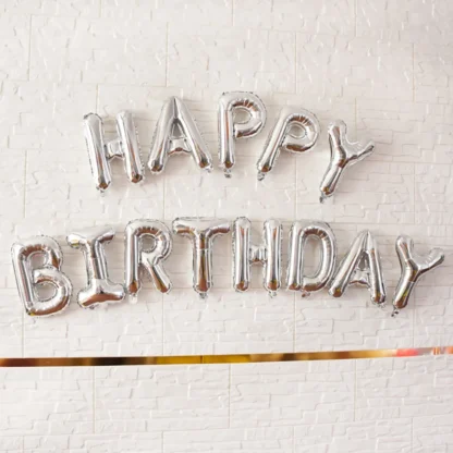 Set aranjament baloane litere Happy Birthday, 13 baloane - imagine 15