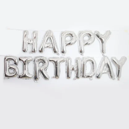 Set aranjament baloane litere Happy Birthday, 13 baloane - imagine 16