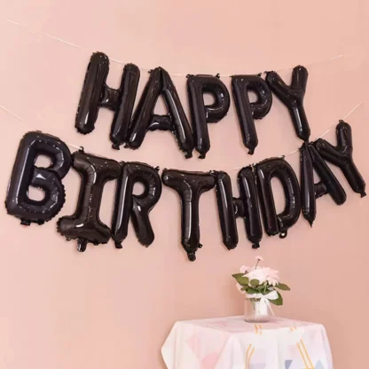 Set aranjament baloane litere Happy Birthday, 13 baloane - imagine 12