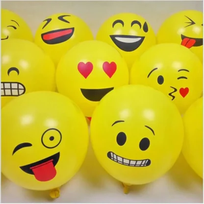 Set 6 baloane cu fete hazlii, 30 cm - imagine 3