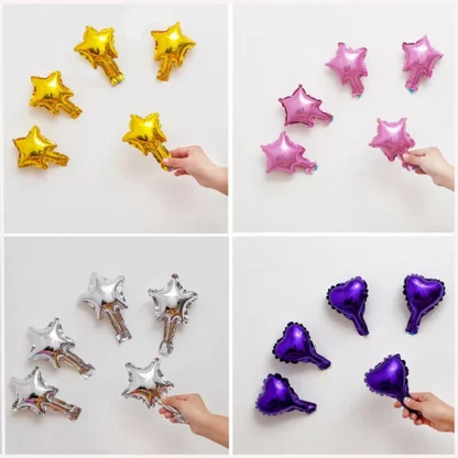 Baloane in forma de stelute, 12 cm - imagine 2