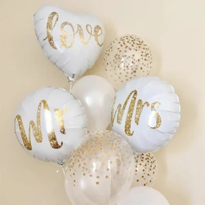 Balon folie Mrs., rotund, 45 cm - imagine 5