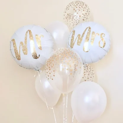 Balon folie Mrs., rotund, 45 cm - imagine 3