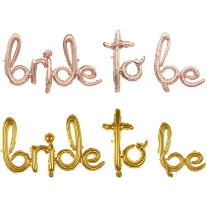 Set banner baloane litere Bride to Be