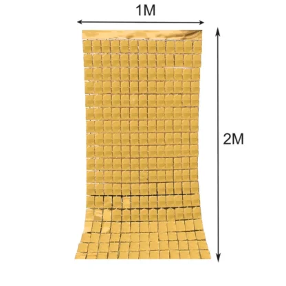 Perdele decorative, model cu patratele, 200 x 100 cm - imagine 3