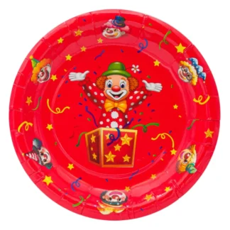 Set 10 farfurii Clown, 18 cm