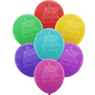 Set 10 baloane multicolore, La Multi Ani, 30cm