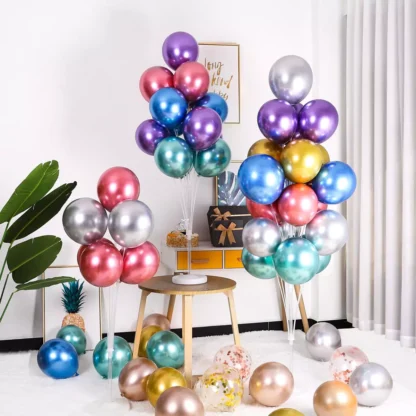 Suport cu 13 bete baloane folie si latex, 1.3 m - imagine 3