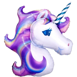 Balon folie minifigurina Unicorn mov 40x28 cm