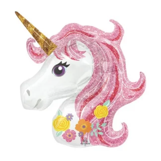 Balon folie minifigurina Unicorn roz 40x28 cm