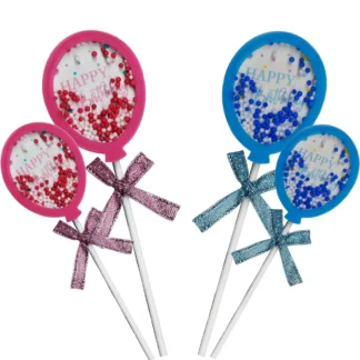 Set 2 decoratiuni tort Happy Birthday 20 cm