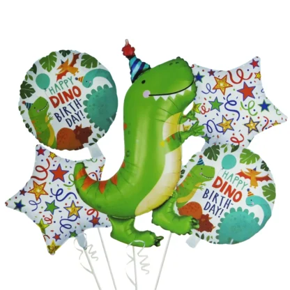 Set 5 baloane folie cu figurina, Dino Party