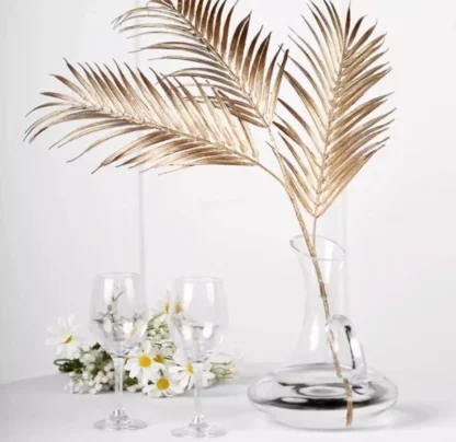Frunze artificiale decorative model Palmier, auriu - imagine 3