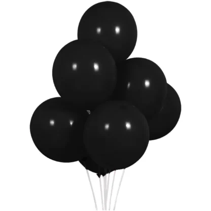 Baloane latex de 12 cm, Negru, 10 bucati, cod culoare #034