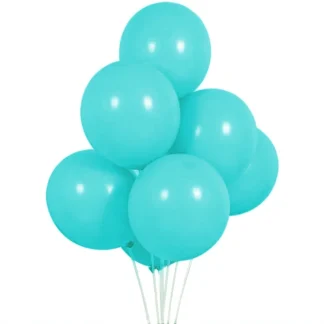 Set 10 baloane latex, Turcoaz, 12 cm, cod culoare #027
