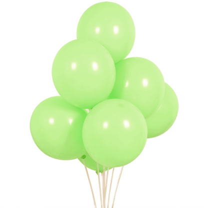 Baloane latex de 12 cm, Verde Lime deschis, 10 bucati, cod culoare #029