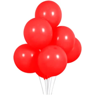 Baloane latex de 12 cm, Rosu, 10 bucati, cod culoare #001