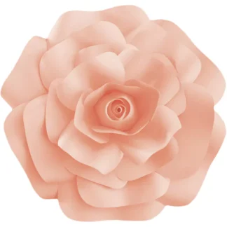 Floare artificiala decorativa, model Trandafir Bej, 30 cm