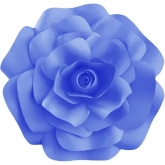 Floare artificiala decorativa, model Trandafir Albastru, 30 cm