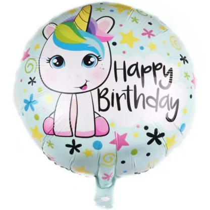 Balon folie Baby Unicorn, rotund, 45 cm