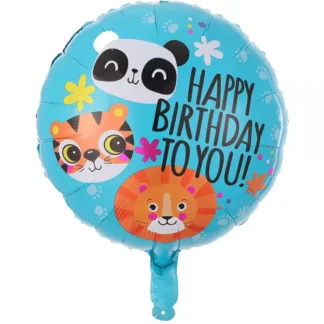Balon folie Jungle Party, rotund, 45 cm