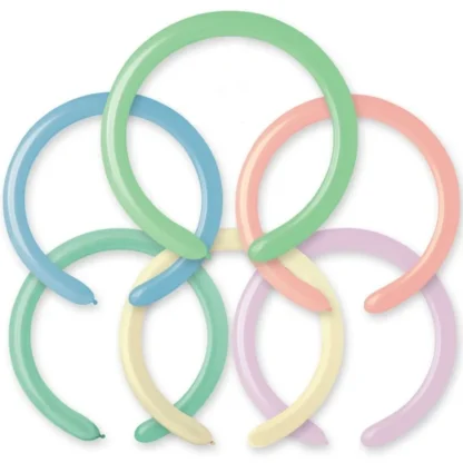 Set 10 baloane modelabile, culori macaron mixte
