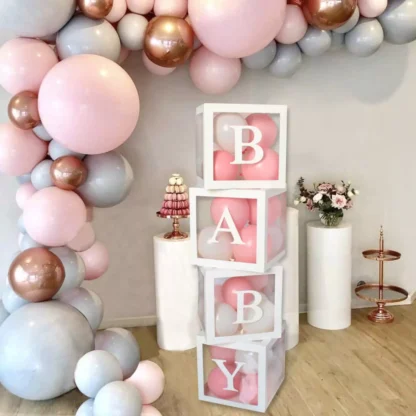 Set 4 cutii culoare alba, Baby - imagine 2