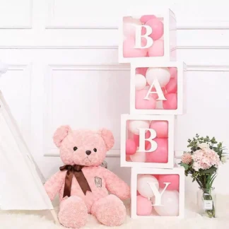Set 4 cutii culoare alba, Baby