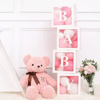Set 4 cutii culoare alba, Baby