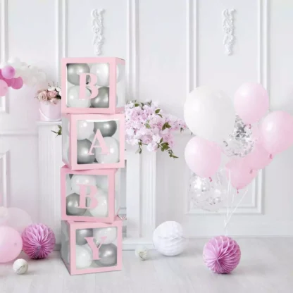 Set 4 cutii culoare roz, Baby - imagine 2