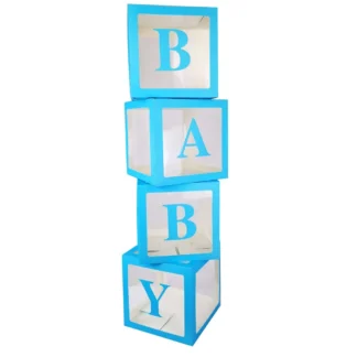 Set 4 cutii culoare albastra, Baby