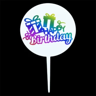 Topper tort Happy Birthday gift, multicolor