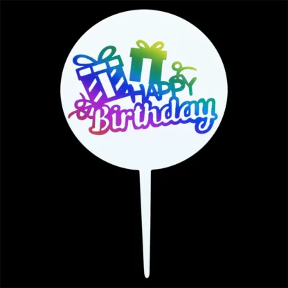 Topper tort Happy Birthday gift, multicolor