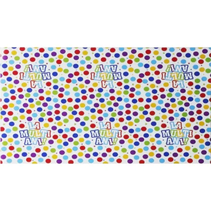 Fata de masa La Multi Ani cu buline multicolore