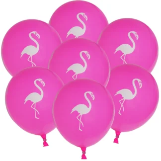 Set 10 baloane latex Flamingo, roz, 30 cm