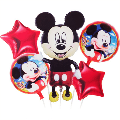 Set 5 baloane cu figurina Mickey
