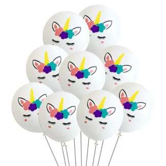 Set 6 baloane latex Unicorn, 30 cm