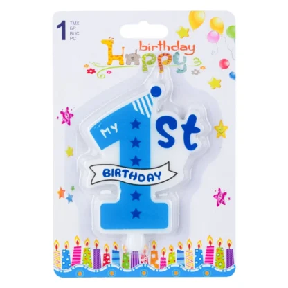 Lumanare My 1st birthday albastra - imagine 2