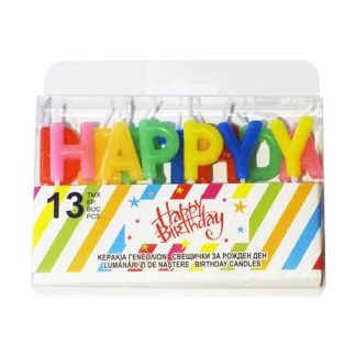 Set 13 lumanarele Happy Birthday