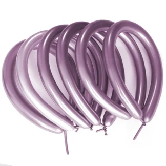 Set 10 baloane modelabile, cromate, Lila, cod culoare #114