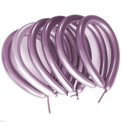 Set 10 baloane modelabile, cromate, Lila, cod culoare #114
