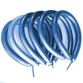 Set 10 baloane modelabile, cromate, albastru, cod culoare #108