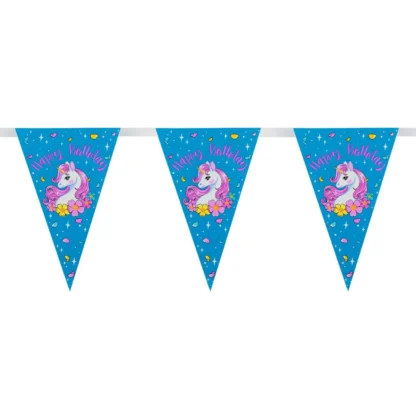 Set ghirlanda cu 10 stegulete Unicorn - imagine 2