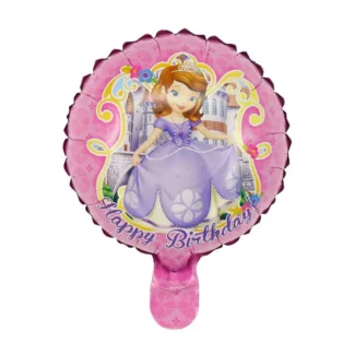 Balon folie rotund Sofia, Happy Birthday, 20 cm