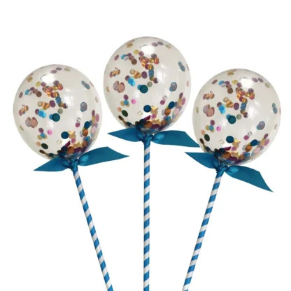 Set topper tort - 3 baloane confetti