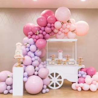 Set arcada baloane Botez, Aniversare, in nuante macarons