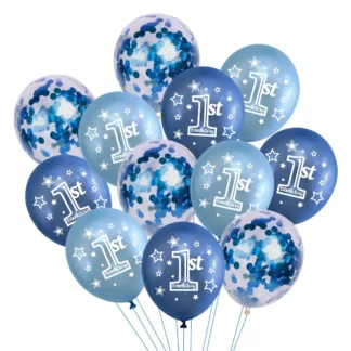 Set 12 baloane 1'st Birthday