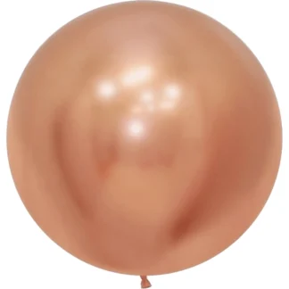 Balon latex Jumbo Rose Gold Cromat, rotund, 90 cm, cod culoare #112